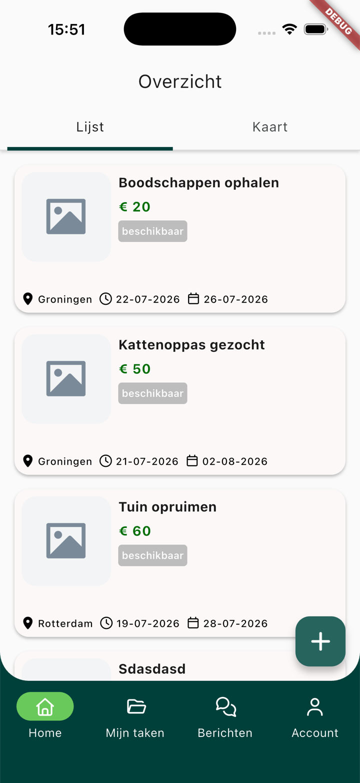 Beuntjes-app met een lijst van Beuntjes in de buurt